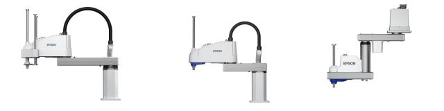  한국엡손이 다양한 산업군의 자동화 수요 확대에 대응할 수 있는 스카라 로봇 라인업 3종을 출시했다 왼쪽부터 LS50-C LS20-C RS6-C 사진한국엡손 제공