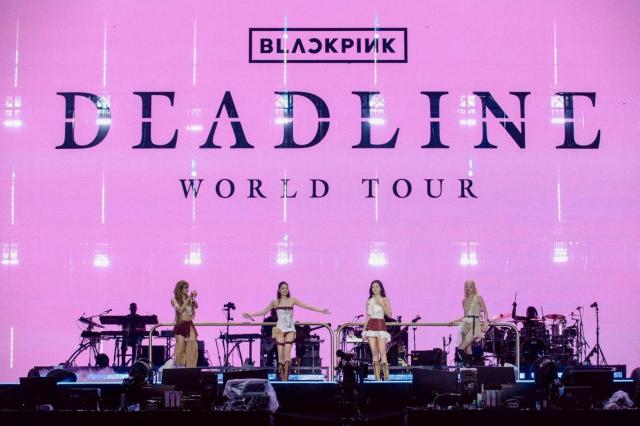 The members of K-pop girl group BLACKPINK are seen at their world tour DEADLINE Courtesy of YG Entertainment