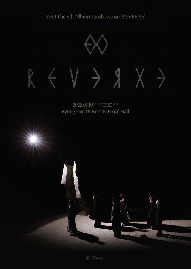 This photo show Media showcase date for upcoming K-pop boy group EXOs 8th full length album REVERXE Courtesy of SM Entertainment