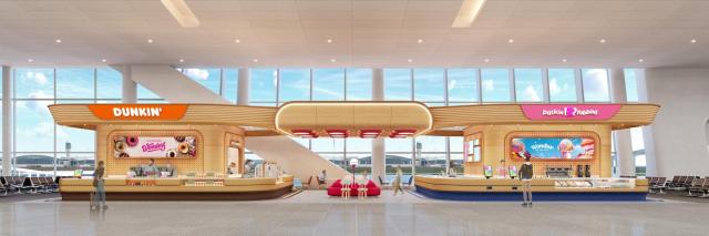 비알코리아가 인천공항 T2에 오픈하는 ‘배라·던킨 콤보 매장’ 전경 사진비알코리아