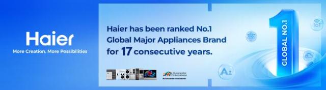 하이얼코리아가 세계적인 시장조사 기관 유로모니터인터내셔널의 조사에서 하이얼Haier이 글로벌 대형 가전 부문 세계 판매 1위를 17년 연속 기록했다 사진하이얼코리아 제공