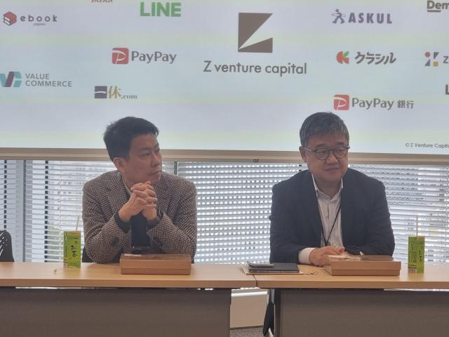 황인준 제트벤처캐피탈ZVC 대표가 지난 20일 일본 현지에서 기자간담회를 개최했다 사진백서현 기자 