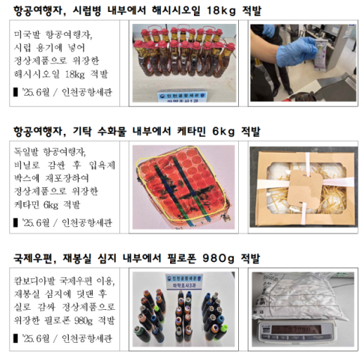 지난해 국경단계 마약 3318kg 적발 역대 최대…클럽마약 밀반입 2배↑