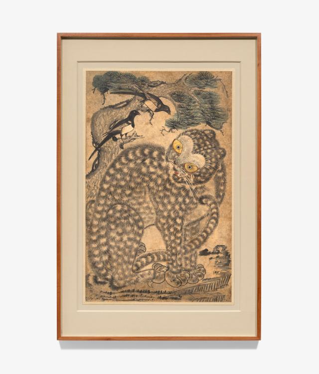 까치호랑이虎鵲圖 19세기 종이에 채색 93 × 60 cm 사진갤러리현대