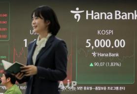 KOSPI flirts with 5,000 landmark despite grim GDP