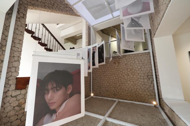 Photos of V are displayed at V TYPE 非 ON-SITE IN SEOUL held at Frieze Seoul in Jung-gu Seoul on Jan 22 2026 AJP Han Jun-gu