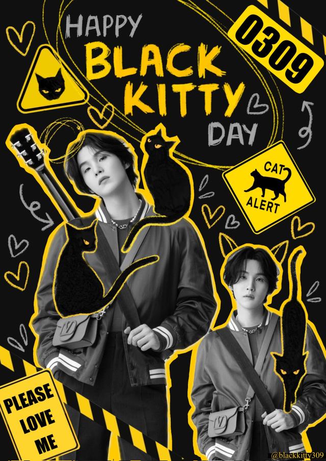 This photo captured from X former Twitter show poster of SUGAs birthday cafe event captured from blackkitten0309s X page