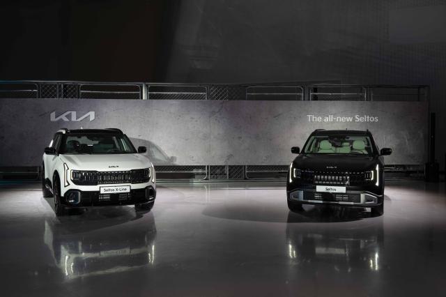 디 올 뉴 셀토스 신차발표회에 전시되어 있는 차량 이미지