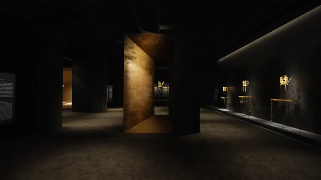 국립경주박물관 신라금관특별전 전시광경 