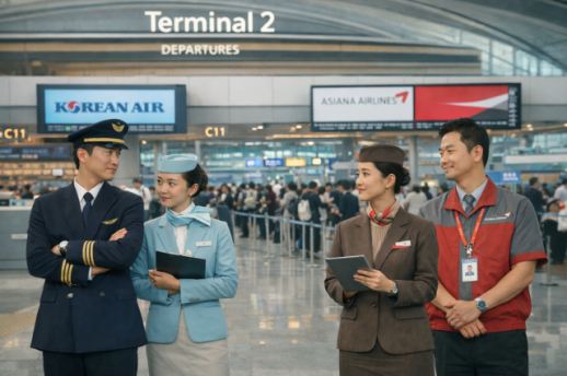 대한항공·아시아나 승무원 불편한 동거 내년 상반기까지