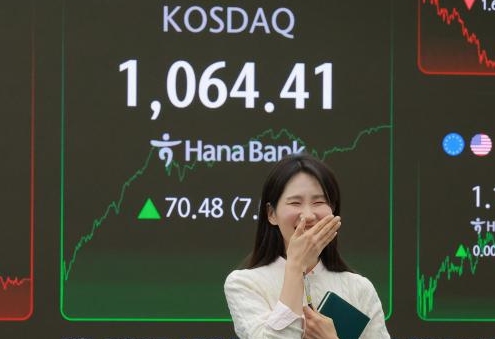 [포토] 코스닥, 4년만에 천스닥 돌파 