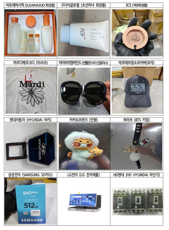 Customs Watchdog seizes over 100,000 knockoffs of South Korean brands, mostly from China