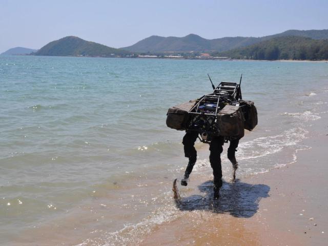 Boston Dynamics Big Dog trudging sealines in ThailandCourtesy of Boston Dynamics