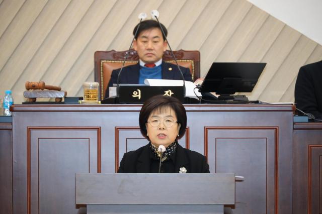 정정순 삼척시의원이 5분 자유발언을 하고 있다 사진삼척시의회