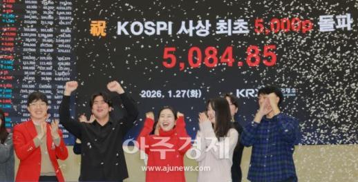 [포토] 코스피 5084.85로 장 마감