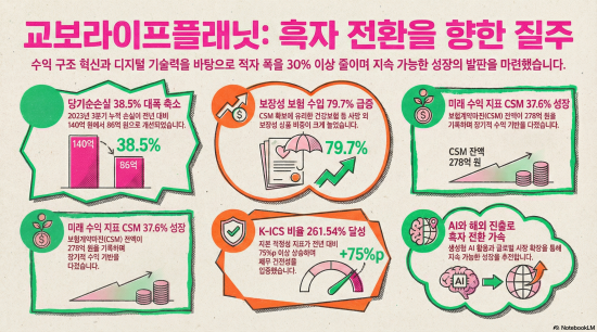 교보라이프플래닛 실적 추이이미지AI NotebookLM