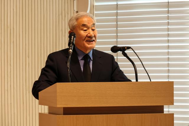 This photo taken during the opening event of 'Remembering for the Future' show chairman of Korean Democracy Foundation Lee Jae-oh, Jan. 27. 2026. AJP Yoo Na-hyun