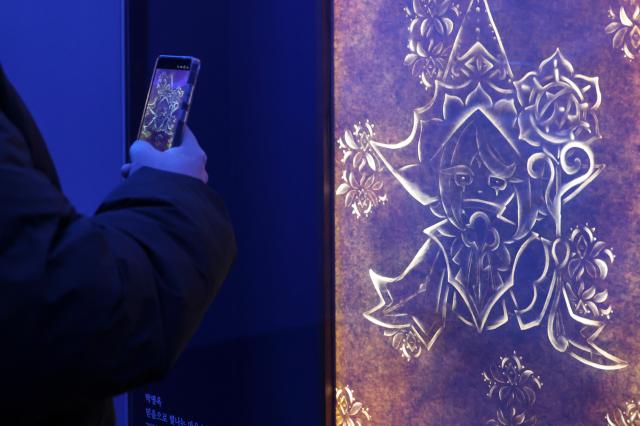 The “CookieRun Kingdom” art collaboration exhibition Legacy of the Great Kingdom is underway at Ara Art Center in Insa-dong Seoul on Jan 23 2026 AJP Yoo Na-hyun