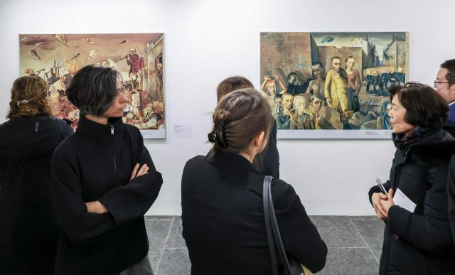 The exhibition “Remembering for the Future” commemorating the Holocaust is on display at the Democracy Movement Memorial Hall in Yongsan District Seoul on Jan 27 2026 AJP Yoo Na-hyun
