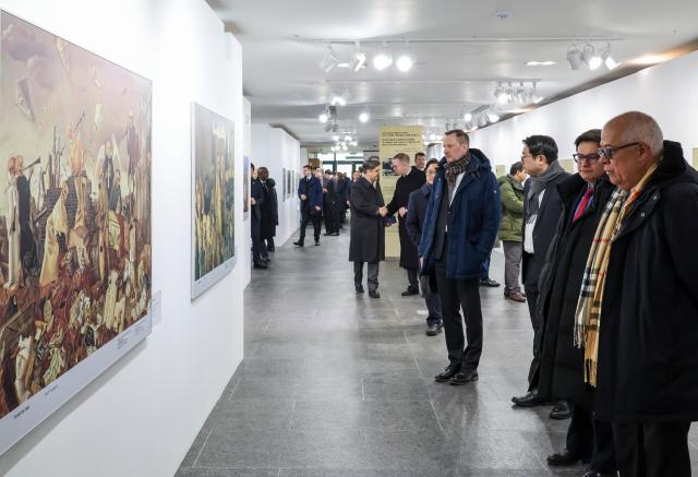 The exhibition “Remembering for the Future” commemorating the Holocaust is on display at the Democracy Movement Memorial Hall in Yongsan District Seoul on Jan 27 2026 AJP Yoo Na-hyun