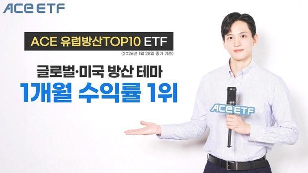 한국투자신탁운용은 ‘ACE 유럽방산TOP10’ ETF가 국내에 상장된 글로벌·미국 방산 테마 상품 가운데 최근 1개월 수익률 1위를 기록했다사진한국투자신탁운용
