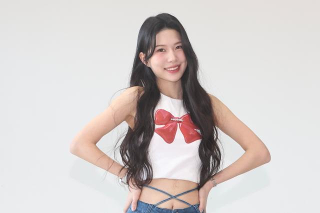 Chloe of Bling One CN poses for a photo at the World K-pop Center in Jung-gu Seoul Jan 28 2026 AJP Han Jun-gu