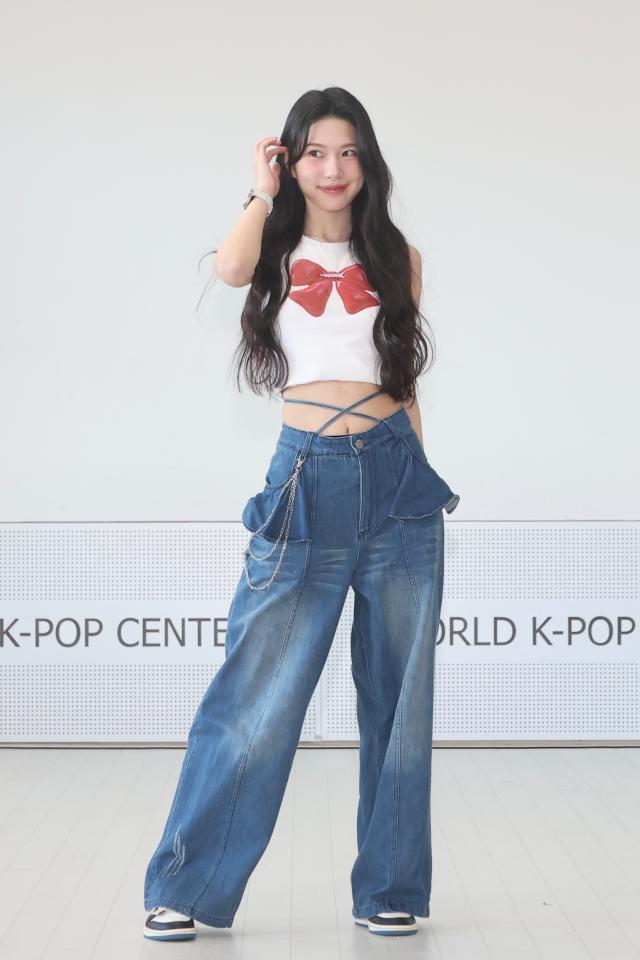 Chloe of Bling One CN poses for a photo at the World K-pop Center in Jung-gu Seoul Jan 28 2026 AJP Han Jun-gu