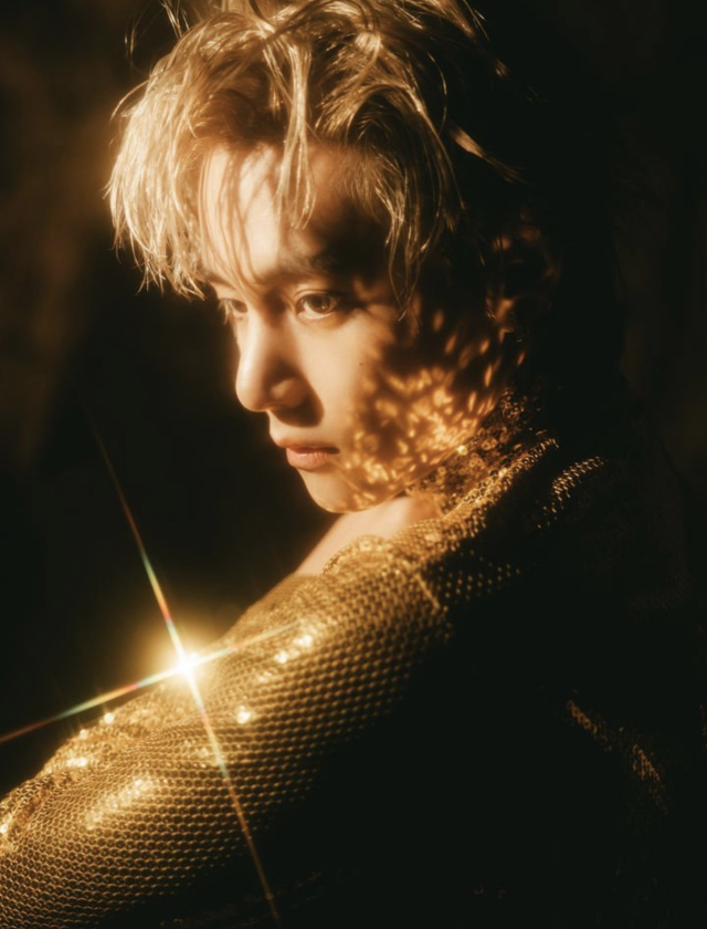 Screenshot of an X post by V’s Spotify milestone posted on a fans account