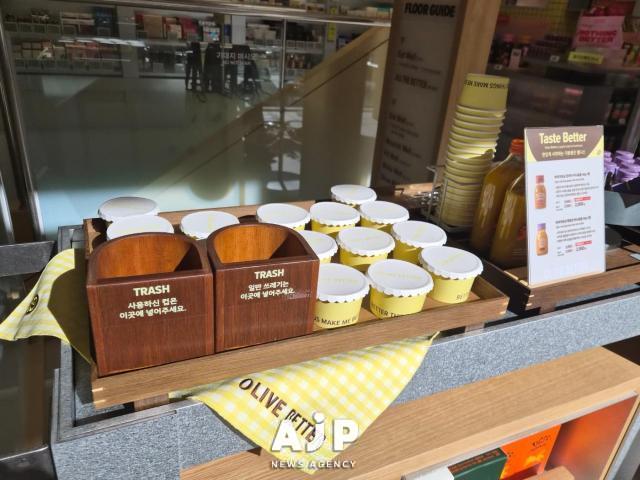 Sample foods visitors can try at Olive Better AJP Candice Kim