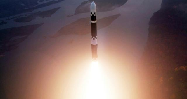 Hwasong-19 ICBM launched on Oct 31 2024 in this photo released by the state-run newspaper Rodong Sinmun the following day