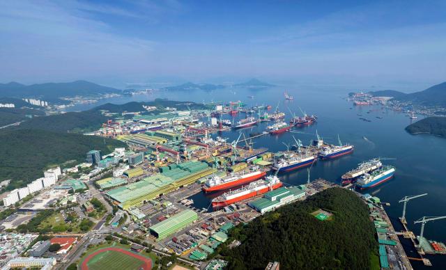 삼성중공업 거제 조선소 전경사진삼성중공업