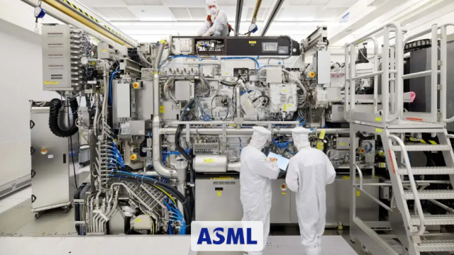 An extreme ultraviolet EUV lithography system at ASML’s manufacturing facility Courtesy of ASML