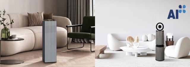 삼성전자왼쪽와 LG전자의 공기청정기 모습 사진각 사