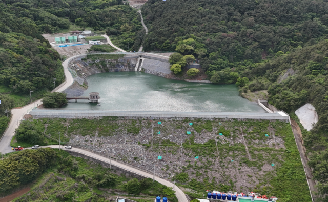 통영 욕지댐 전경사진경남도