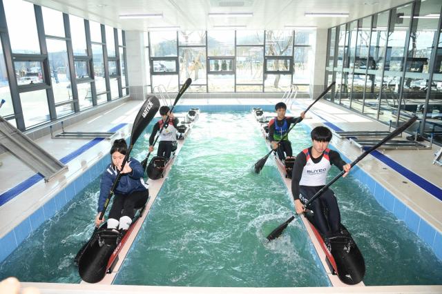 카누훈련센터 실내 로잉탱크사진부여군