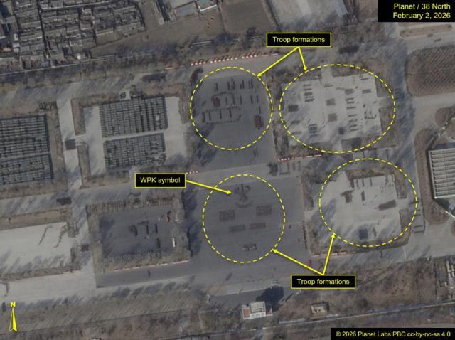 Satellite images suggest North Korean troops rehearse military parade