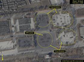 Satellite images suggest North Korean troops rehearse military parade