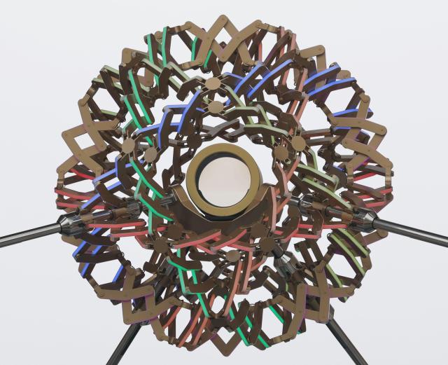 An Olympic cauldron is being installed at the Arch of Peace Arco della Pace in Milan Italy as preparations continue four days ahead of the opening of the 2026 Milan–Cortina Winter Olympics on Feb 2 2026 Yonhap