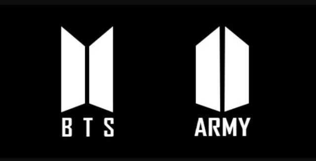 This photo captured from Logomyway show latest Bts logo and Army logo Photo captured from Logomyway