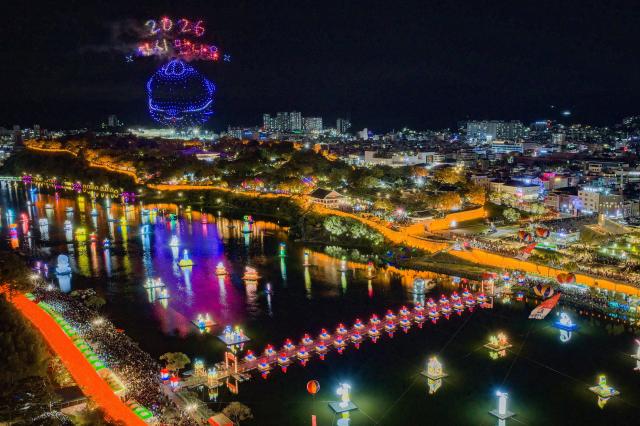 진주남강유등축제모습사진진주시