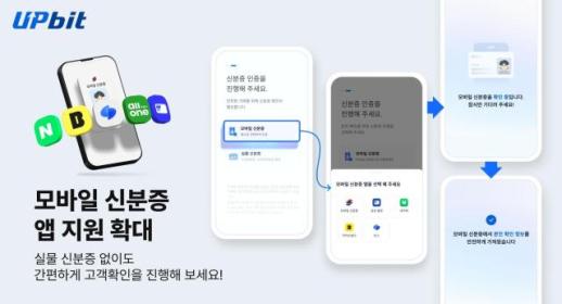 업비트, 모바일 주민등록증 본인인증 도입… 외국인등록증도 확대