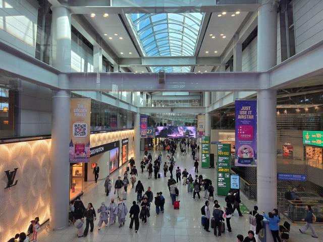 인천국제공항 제1터미널 면세구역 전경 사진조재형 기자