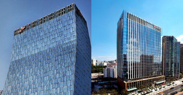 SK텔레콤과 LG유플러스 사옥 전경 사진SK텔레콤·LG유플러스