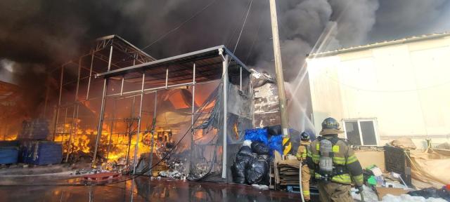 남양주 공장 신축공사장 화재 사진경기도북부소방재난본부