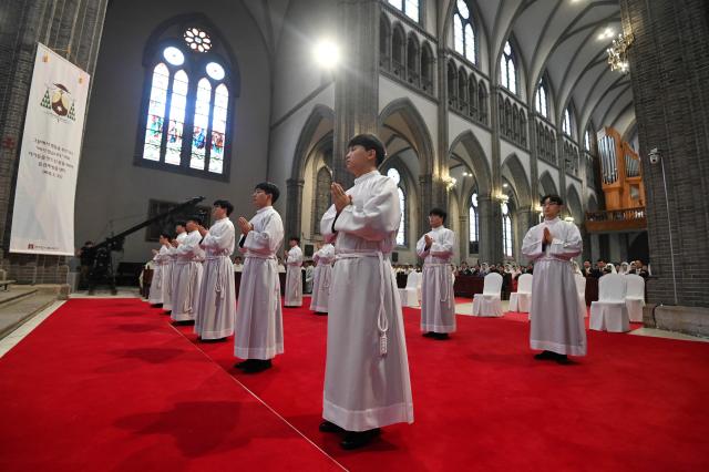 The 2026 Archdiocese of Seoul Deacon Ordination Ceremony is being held at Myeongdong Cathedral in Jung-gu central Seoul on Feb 5 Yonhap