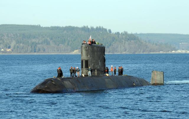 The Royal Canadian Navy’s long-range patrol submarine HMCS Victoria SSK-876 arrives at Naval Base Kitsap-Bangor in Washington state on Dec 12 2011 for a port call and routine maintenance US Navy photo by Lt Ed Early