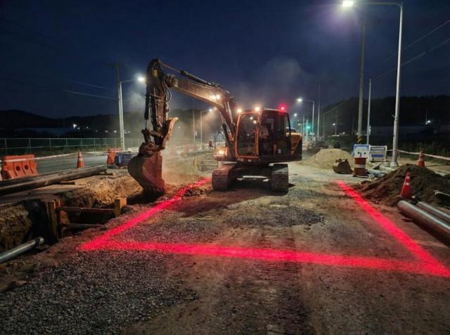 굴착기 레이저 작업구역 표시 장치 사진서울시