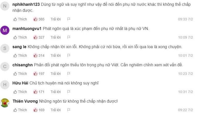 김희수 진도군수의 발언을 비판하는 베트남 누리꾼들 사진VnExpress 갈무리