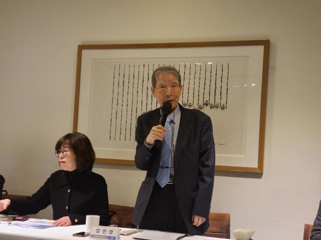 임헌영 국립한국문학관 관장은 9일 서울 종로구에서 연 기자간담회에서 사진윤주혜 기자