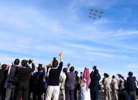 Black Eagles paint Riyadh sky with dazzling aerobatics in debut performance